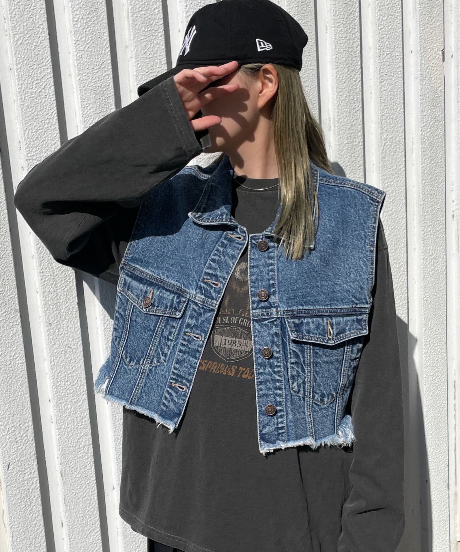 デニムショートベスト[品番：WG010090178]｜WEGO【WOMEN