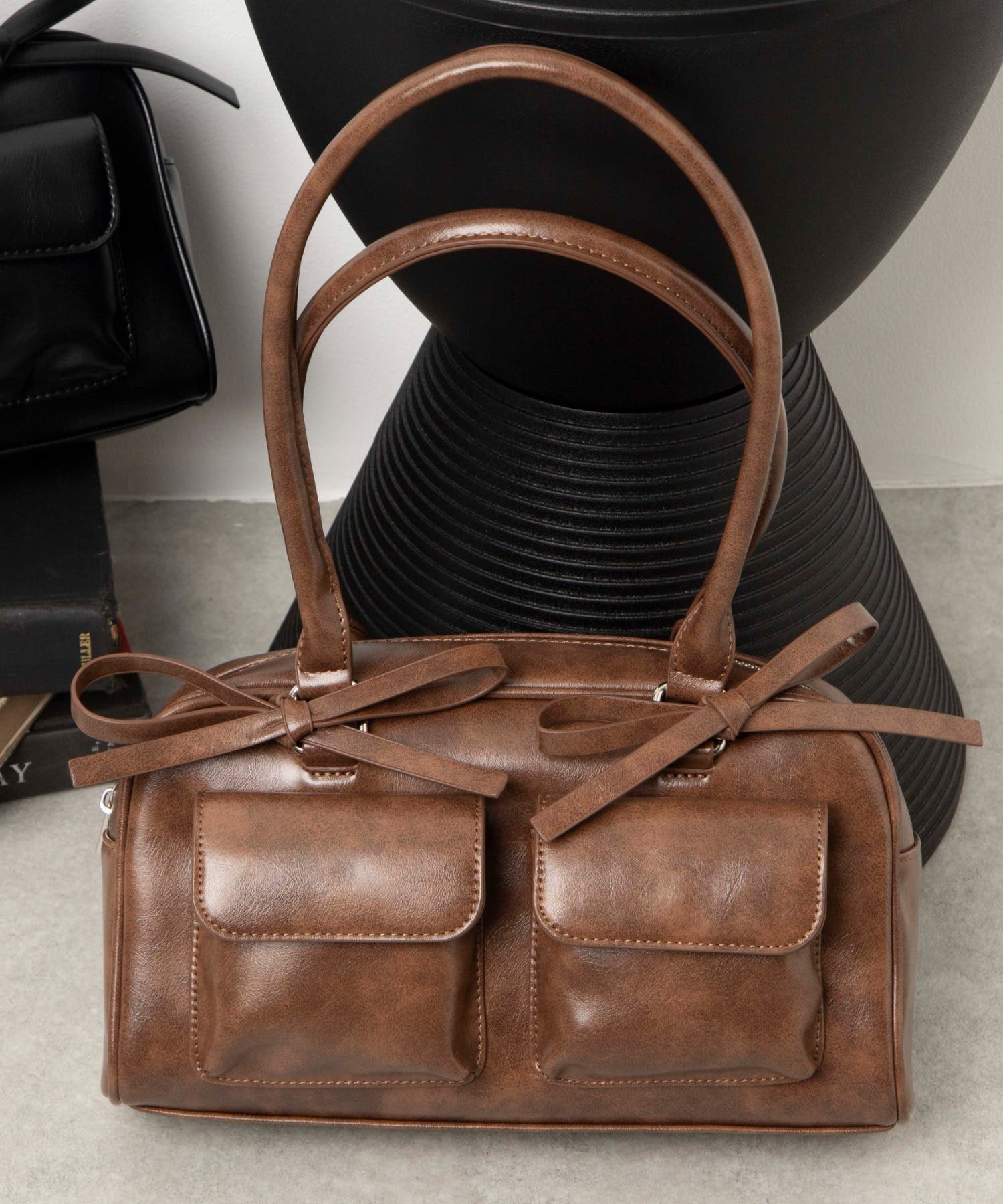 リボン付きボストンバッグ[品番：WG010092073]｜WEGO【WOMEN