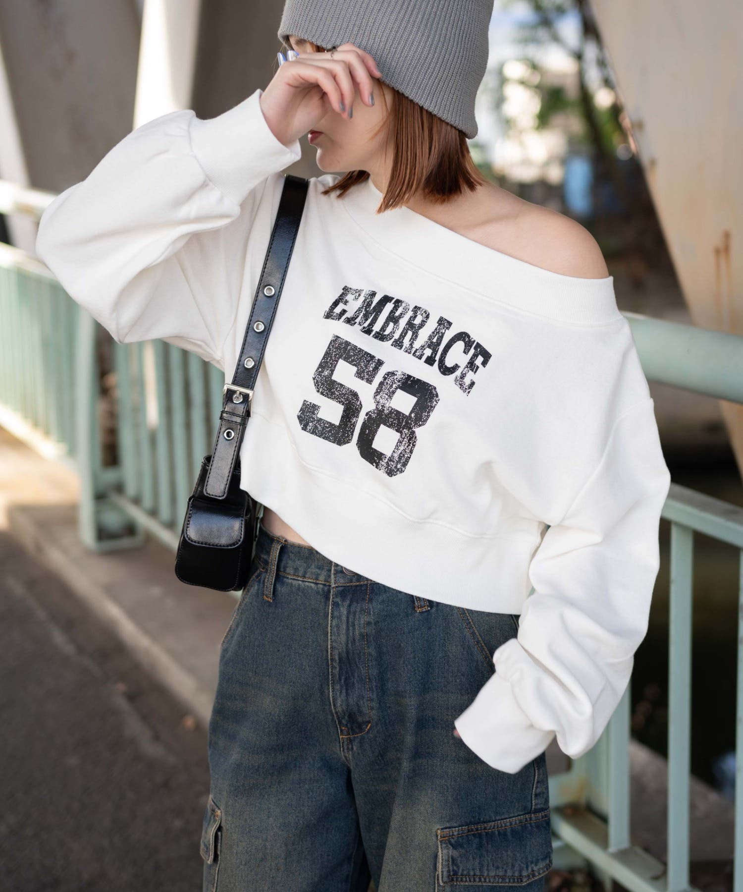 オフショルショートスウェット[品番：WG010093424]｜WEGO【WOMEN