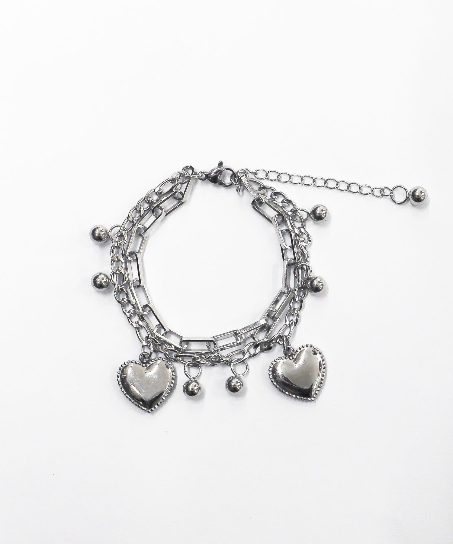 Lハートアソートチェーンブレス[品番：WG010093985]｜WEGO【WOMEN
