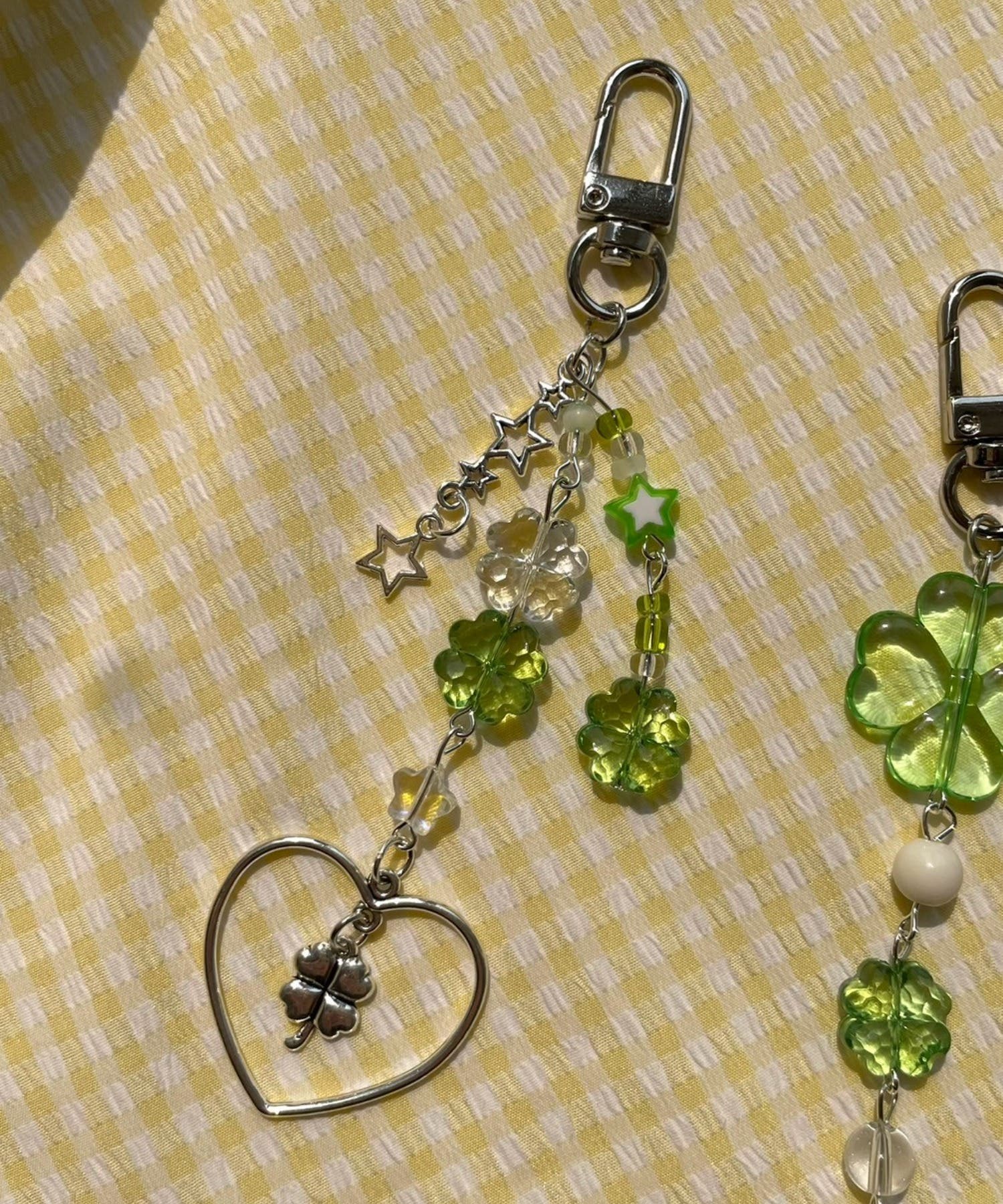 キーホルダー WEGO/クローバービーズキーホルダー