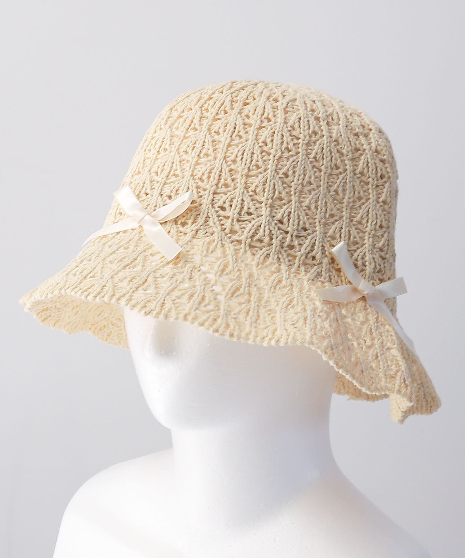 サテンリボンストローハット[品番：WG010094474]｜WEGO【WOMEN