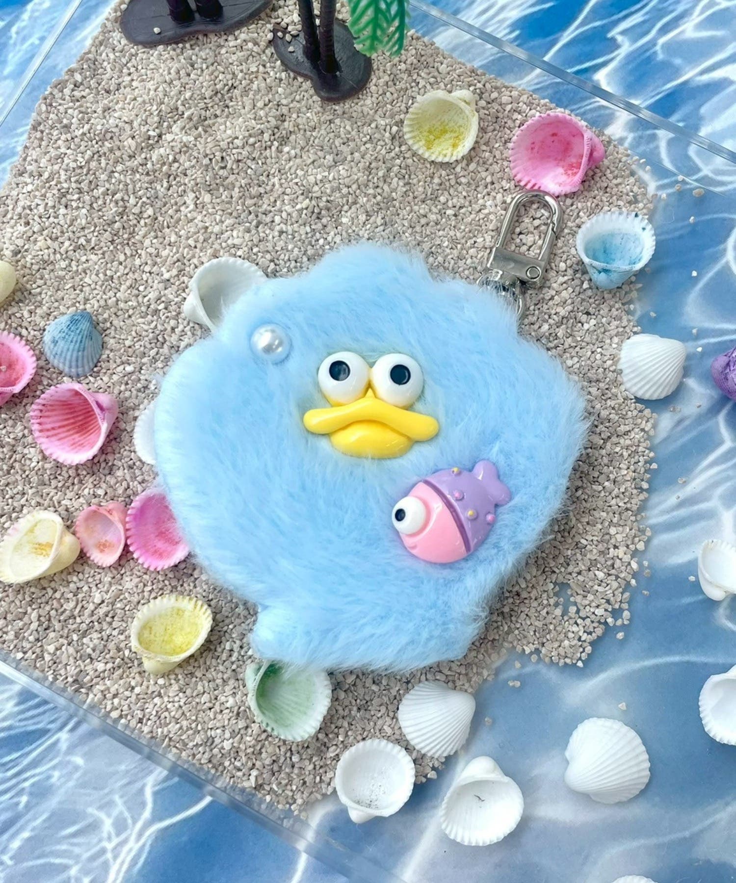 ミニフレッシュシェルモンスターぬいぐるみキーホルダー[品番