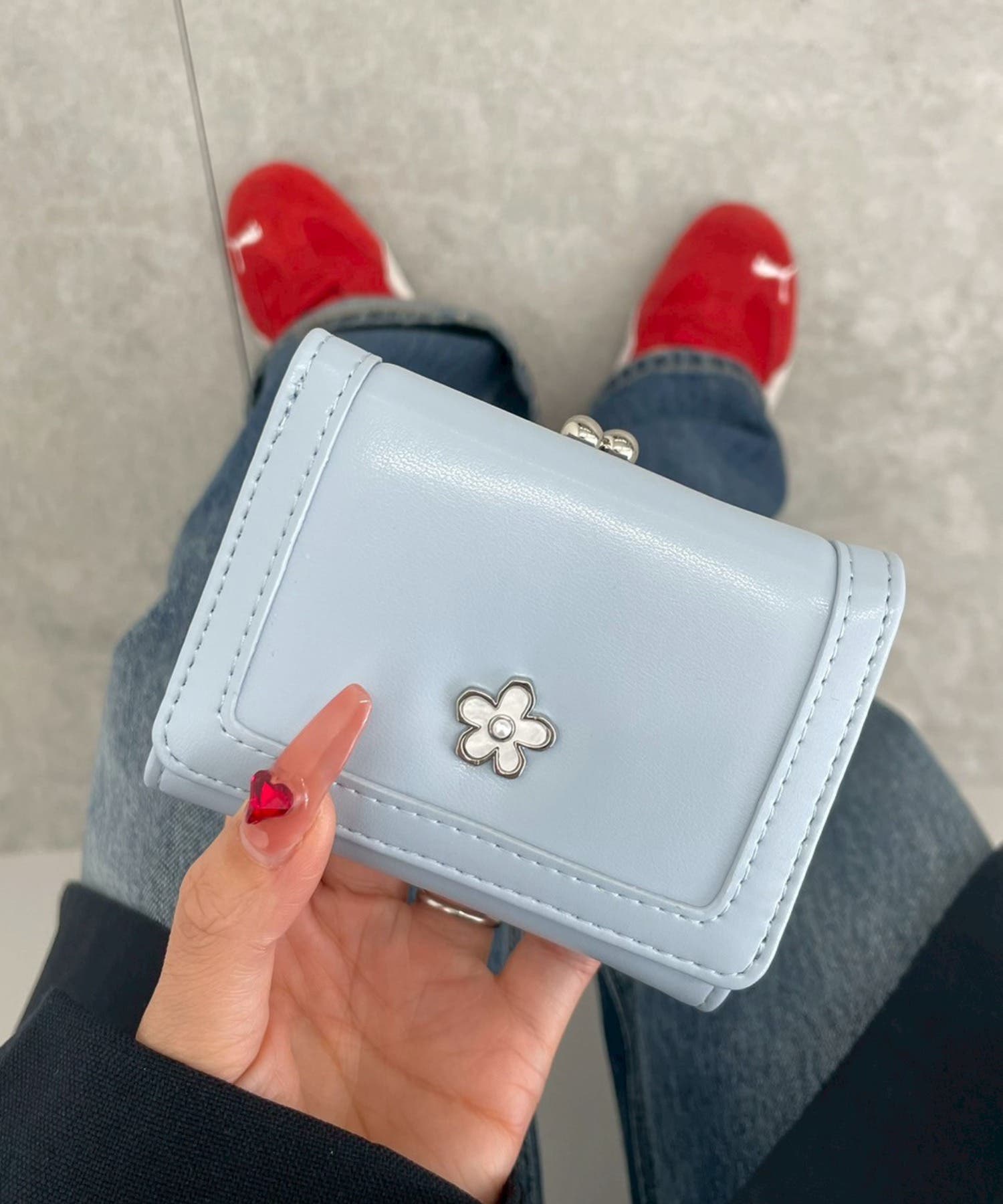 フラワーガマ口ウォレット[品番：WG010094856]｜WEGO【WOMEN