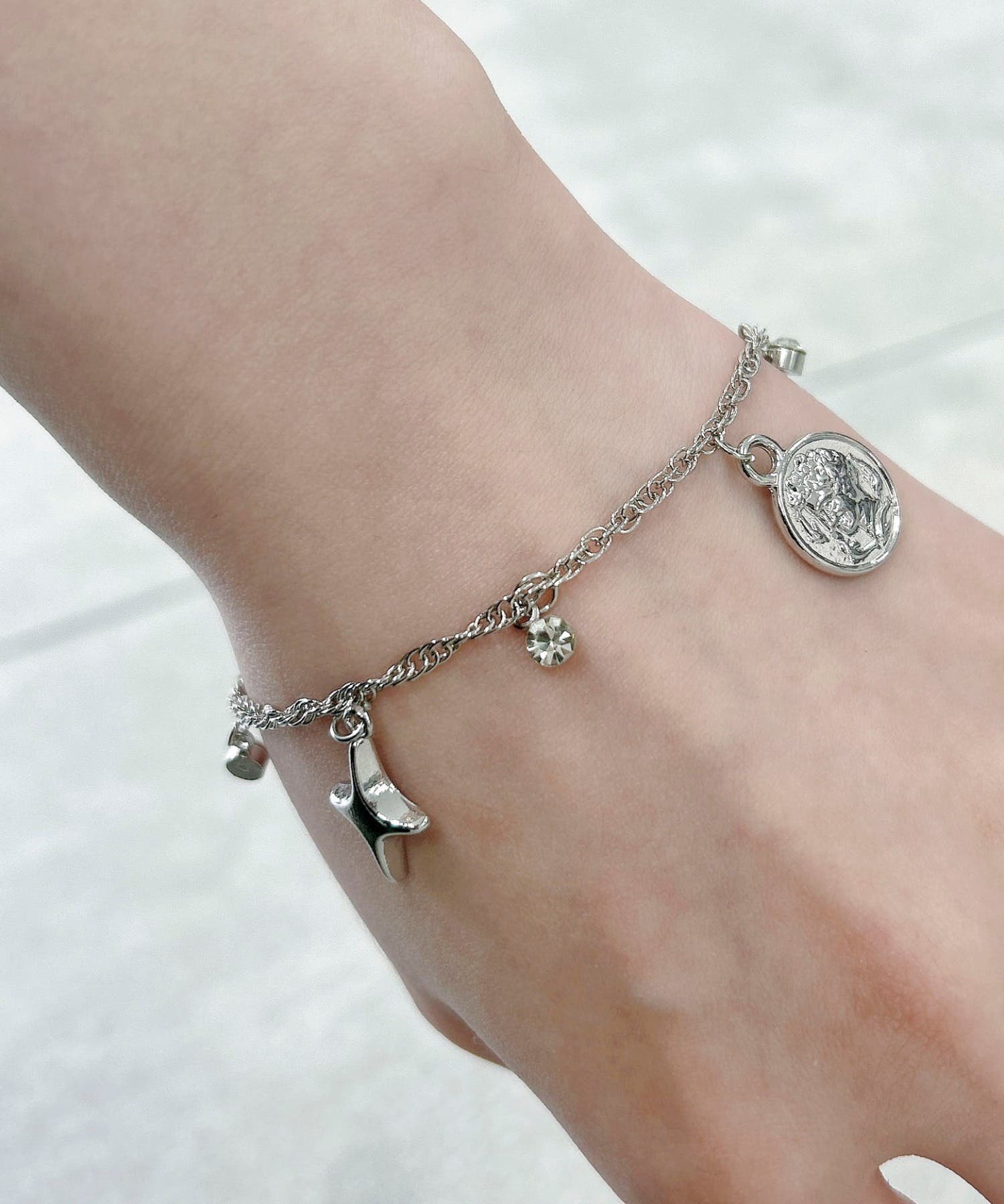 Lモチーフアソートチェーンブレス[品番：WG010095554]｜WEGO【WOMEN