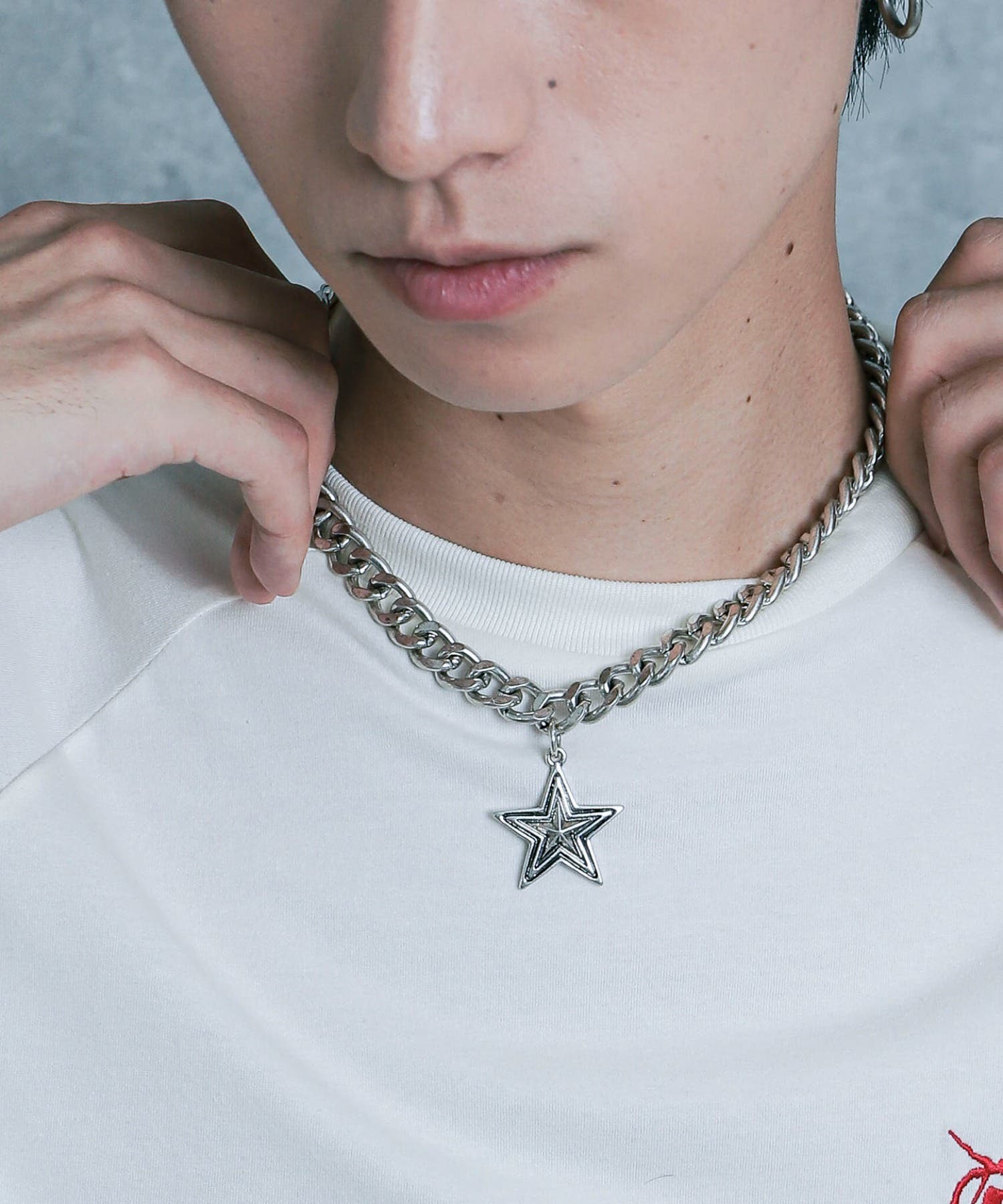 Mモチーフヘビーチェーンネックレス[品番：WG010096098]｜WEGO【MEN 