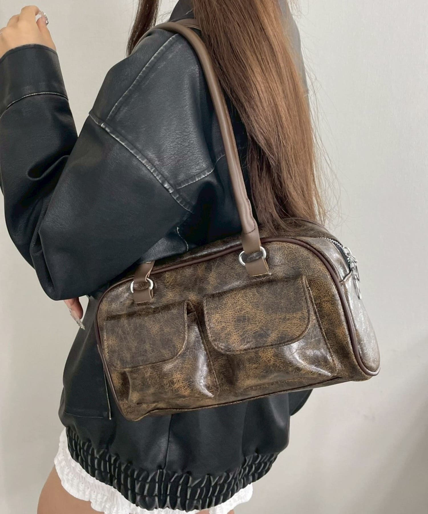 ヴィンテージ風ボストンバッグ[品番：WG010096343]｜WEGO【WOMEN