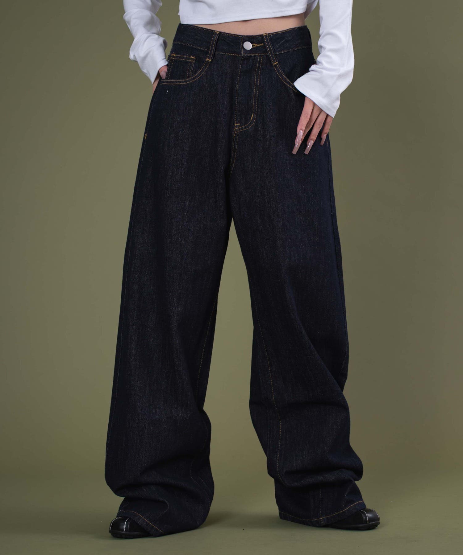バックフラップポケットルーズデニム[品番：WG010097573]｜WEGO【WOMEN 
