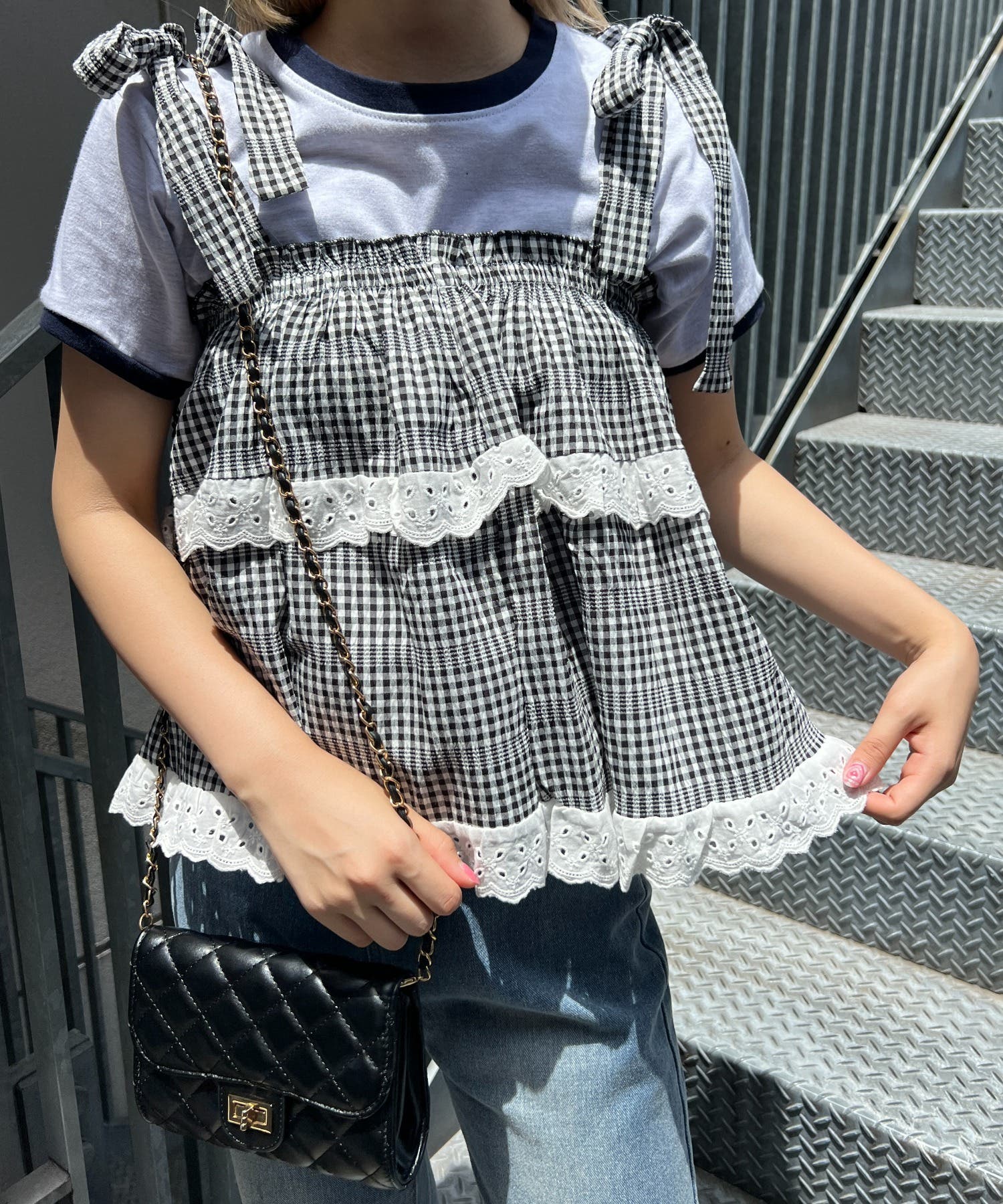 なぉ様しまむら　ギンガムチェックキャミソール なぉ様しまむら ギンガムチェックキャミソール しまむらのギンガム