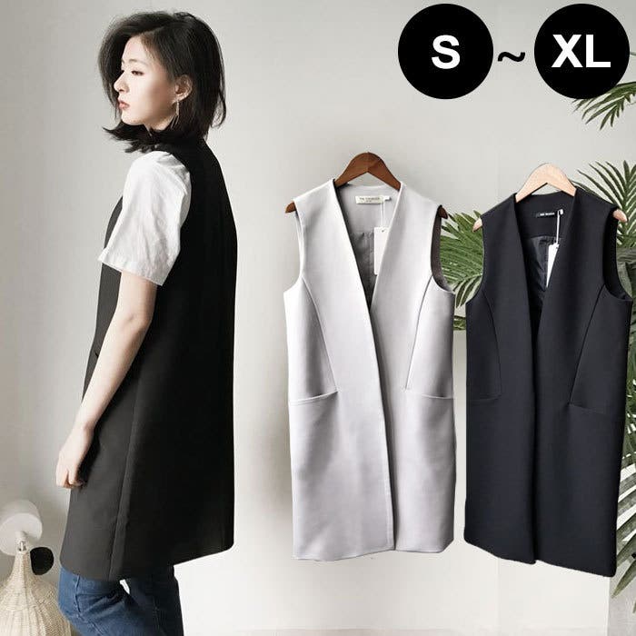 レディース ジレ ロングコートジレ[品番：KX000000309]｜CLARAH【WOMEN