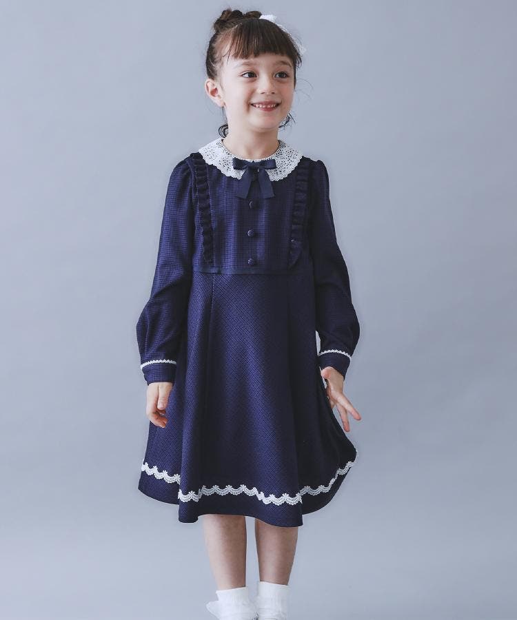 120-130】ネイビーフォーマルワンピース/入園・卒園・入学[品番