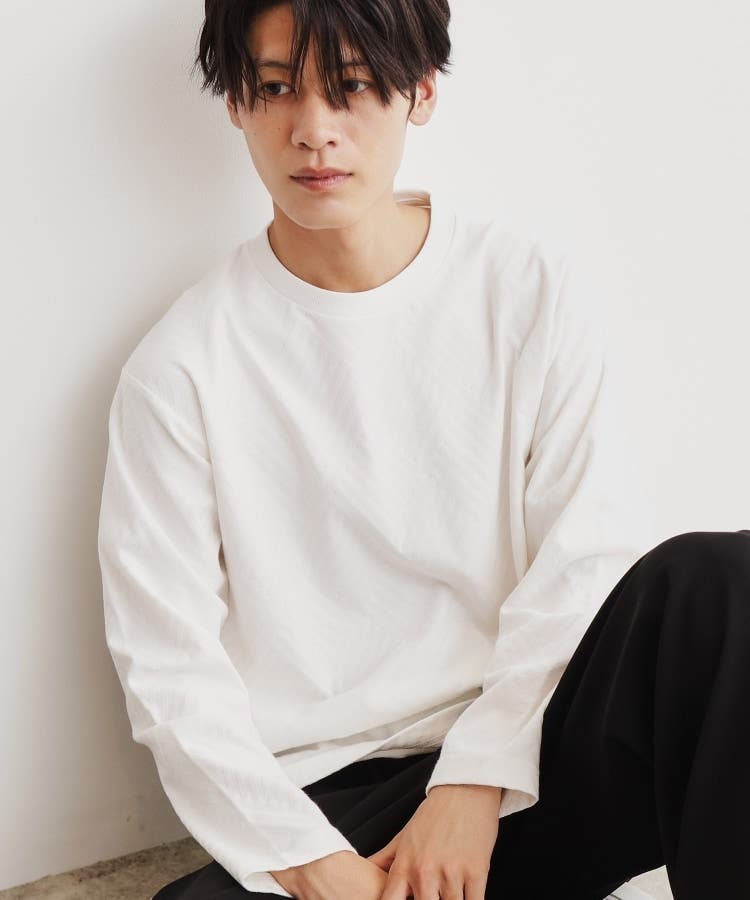 リンクスジャカード長袖Tシャツ[品番：WRDW0205088]｜THE SHOP