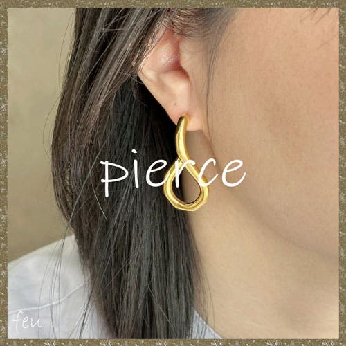 【feu】存在感のある大きめピアス