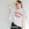 【coca】こなれ感を演出♪ロールアップTシャツ