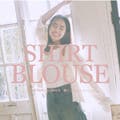シンプルで着回しやすいシャツブラウス。