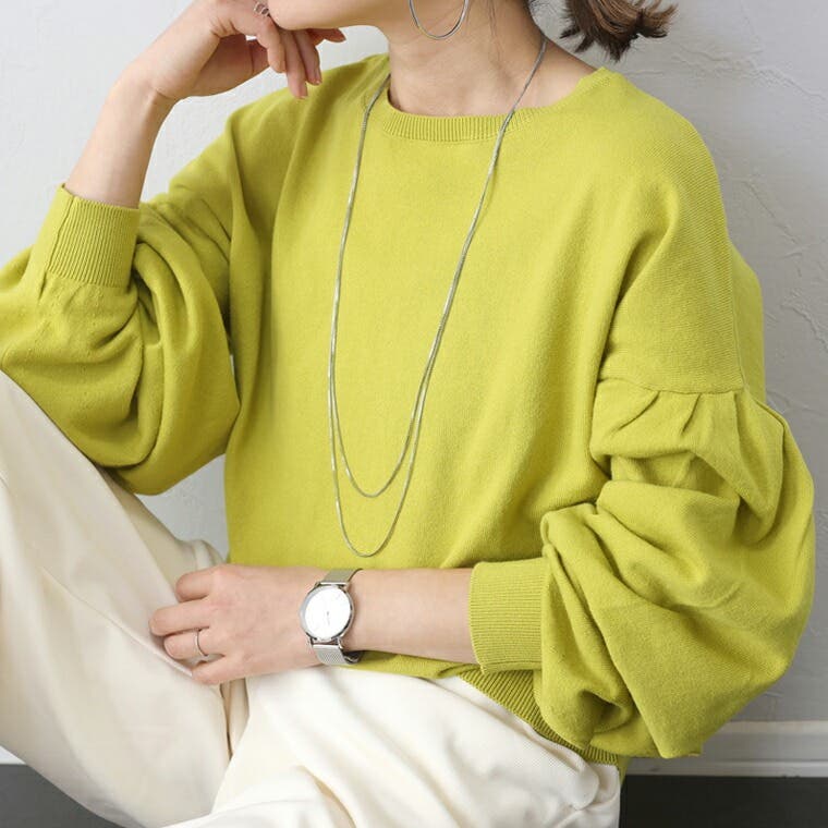 大人可愛く着こなせるきれいめニット♪