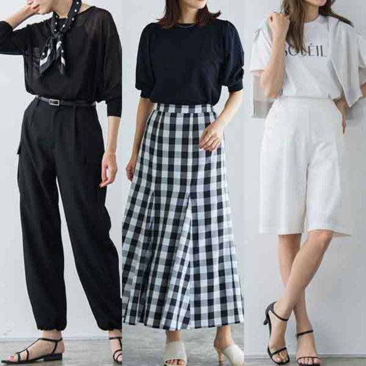 上品に大人見せするモノトーンアイテム〇●