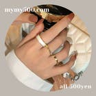 【mymy500】大理石風お高見え3点セットリング