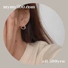 【mymy500】小ぶりフープピアスのハートがかわいい