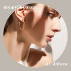 【mymy500】ニュアンスデザインの大きめフープピアス