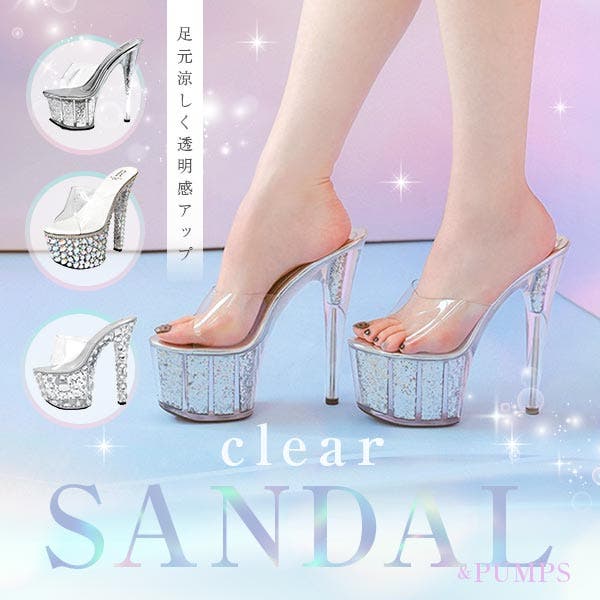 足元涼しく透明感アップ♡クリアサンダル