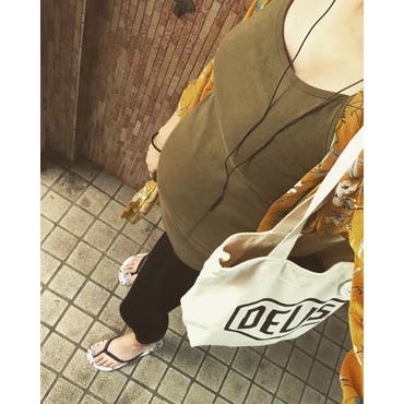 晴れてないけど蒸し暑い😱😱
今日も朝からポコポコで電車の中で寝ようとしても寝れない👶😪😪
 #お久しぶり  #本日  #コーディネート  #楽チン  #カジュアル  #ラフ  #マタニティ  #コーデ  #サーフ  #deus  #20w  #夏  #暑い  #けど  #好き  #shoplist  #SHOPLISTA 