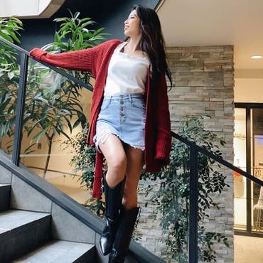 取り外し可能のベルト付きカーディガンコーデ♥