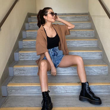 羽織りのシャツがオーバーサイズでゆったり着れて、生地感も薄いため夏には大活躍してくれそうです︎☺︎❤︎