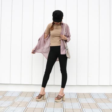 シアーシャツをさらっと羽織ればトレンドライクな仕上がりに♪