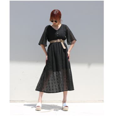 フェミニンなレースロングワンピースが再入荷♪