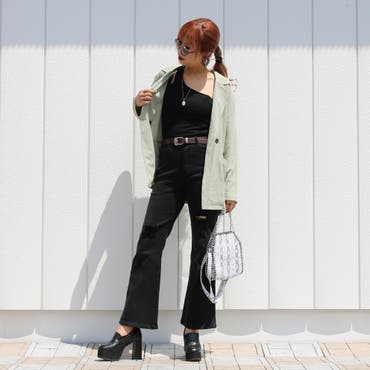 SETUPのジャケットのみ着用のスタイリング♪シングルユース出来るSET UPは着回し力抜群です◎