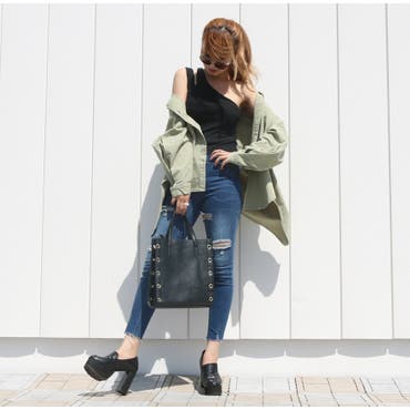 インダメージデザインが大人気のデニムスキニーパンツ♪