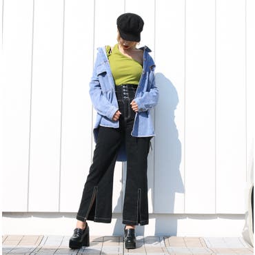 ステッチスリットワイドパンツは近日発売です♪