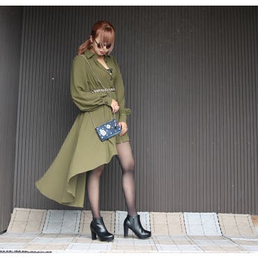 2WAYロングシャツのカーキが再入荷♪