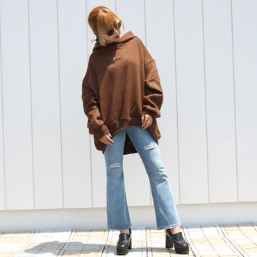 オーバーサイズのフーディー♪裏起毛でしっかりとあたたか♪
