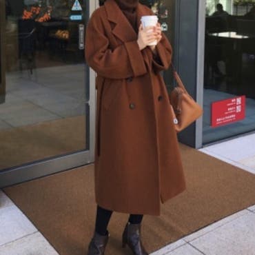 ウエストベルト ロングチェスターコート